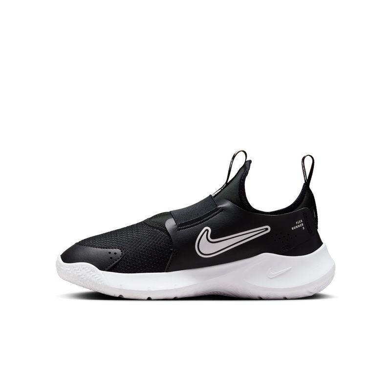 Tenis-nike-para-niño-Flex-Runner-3-Gs-para-moda-color-negro.-Lateral-Interna-Derecha