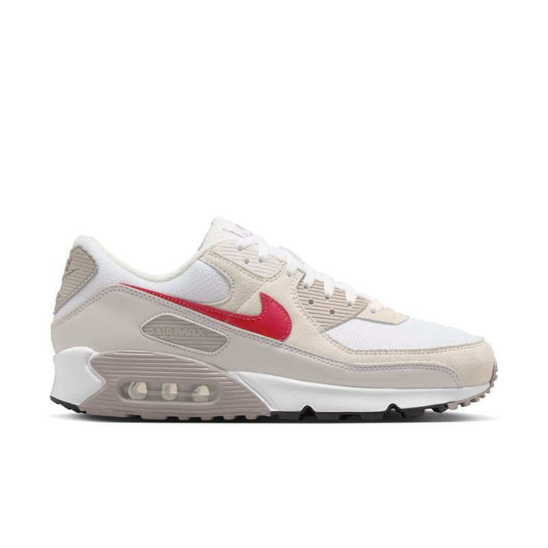 Tenis-nike-para-hombre-Air-Max-90-para-moda-color-blanco.-Lateral-Externa-Derecha