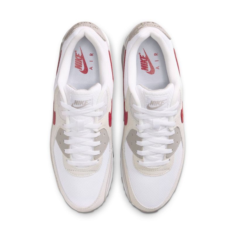 Tenis-nike-para-hombre-Air-Max-90-para-moda-color-blanco.-Capellada
