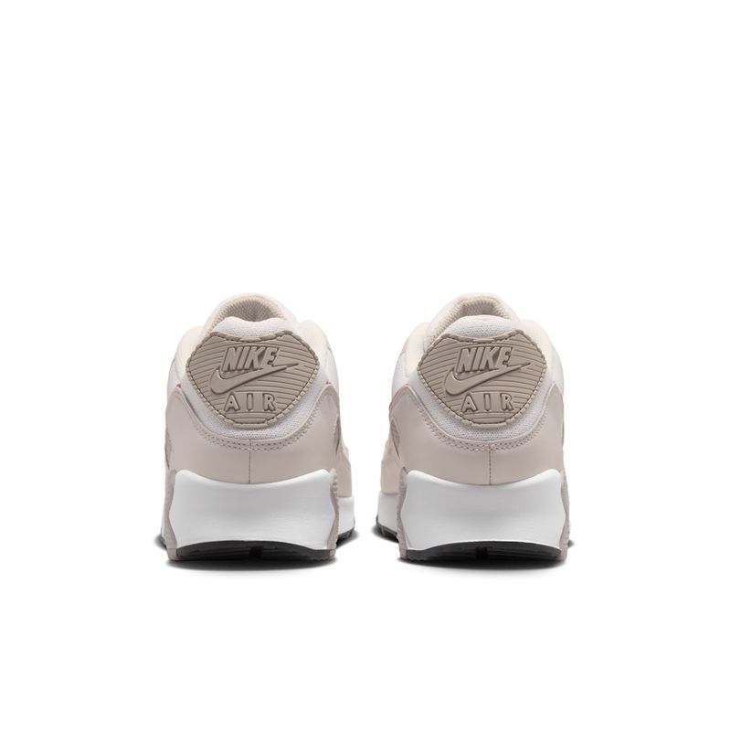 Tenis-nike-para-hombre-Air-Max-90-para-moda-color-blanco.-Talon