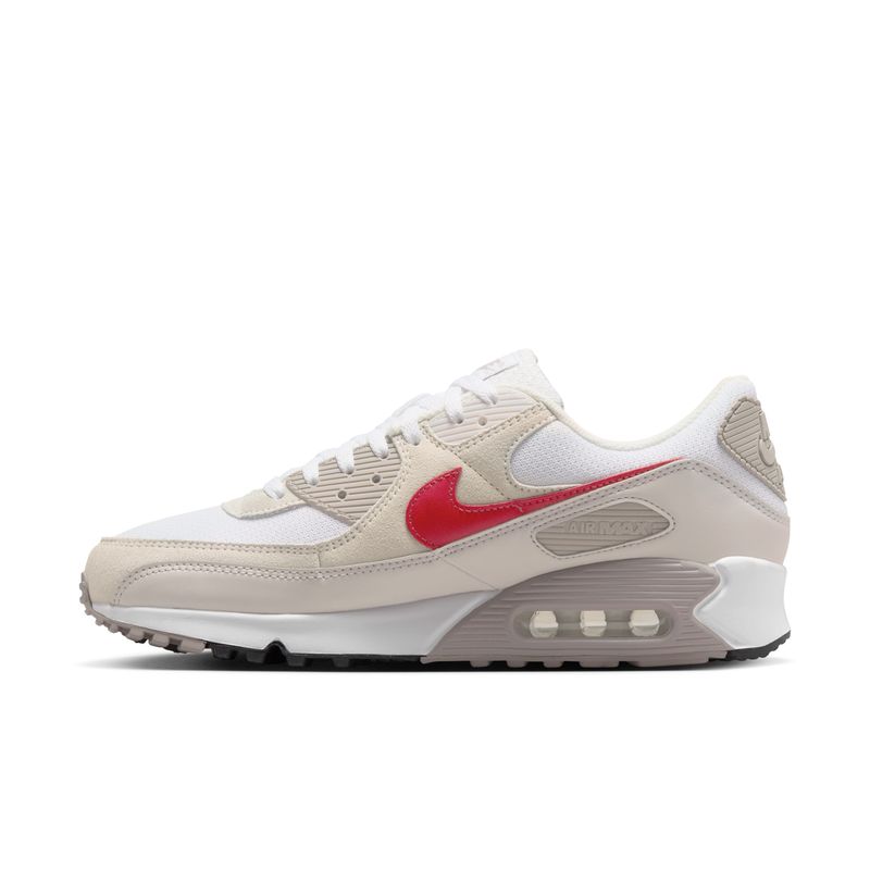 Tenis-nike-para-hombre-Air-Max-90-para-moda-color-blanco.-Lateral-Interna-Derecha