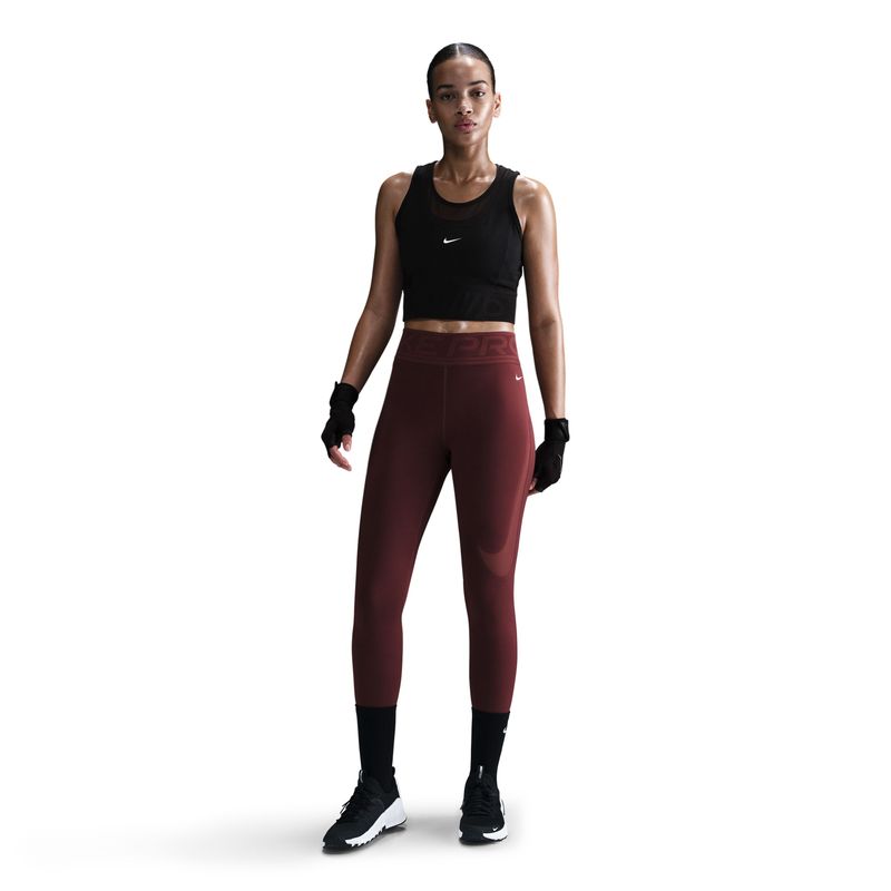 Licra-nike-para-mujer-W-Np-Sculpt-Df-Hr-Tight-Gg-para-entrenamiento-color-rojo.-Frente-Sobre-Modelo