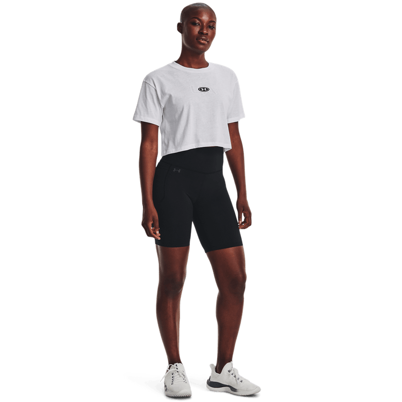 Licra-under-armour-para-mujer-Motion-Bike-Short-para-entrenamiento-color-negro.-Outfit-Completo