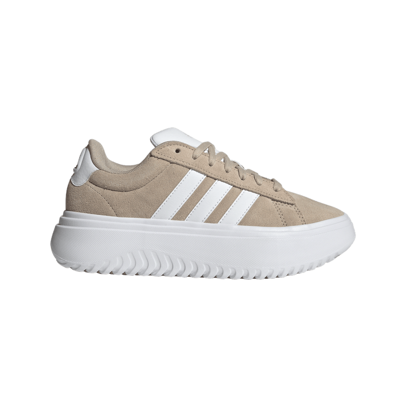 Tenis-adidas-para-mujer-Grand-Court-Platform-para-moda-color-beige.-Lateral-Externa-Derecha
