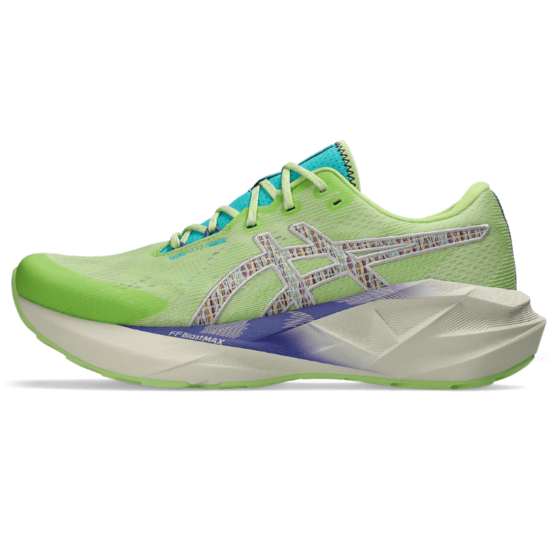 Tenis-asics-para-hombre-Novablast-5-Tr-para-correr-color-verde.-Lateral-Externa-Derecha