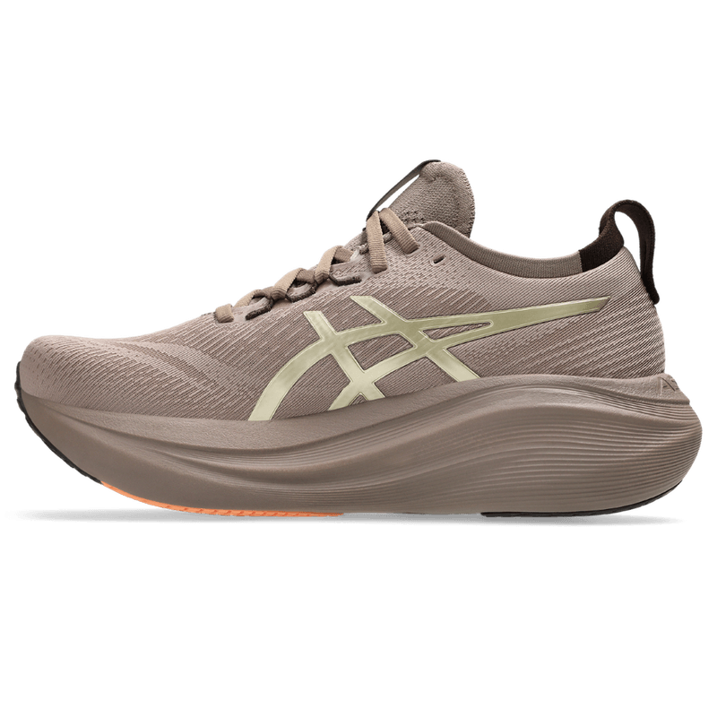 Tenis-asics-para-hombre-Gel-Nimbus-27-Luxe-para-correr-color-gris.-Lateral-Externa-Izquierda