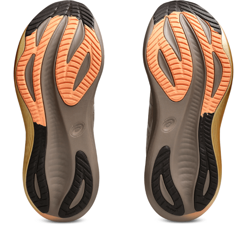 Tenis-asics-para-hombre-Gel-Nimbus-27-Luxe-para-correr-color-gris.-Suela