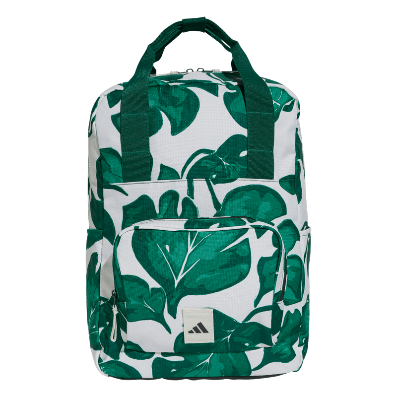 Morral-adidas-para-mujer-W-Leaf-Backpack-para-moda-color-gris.-Frente-Sin-Modelo
