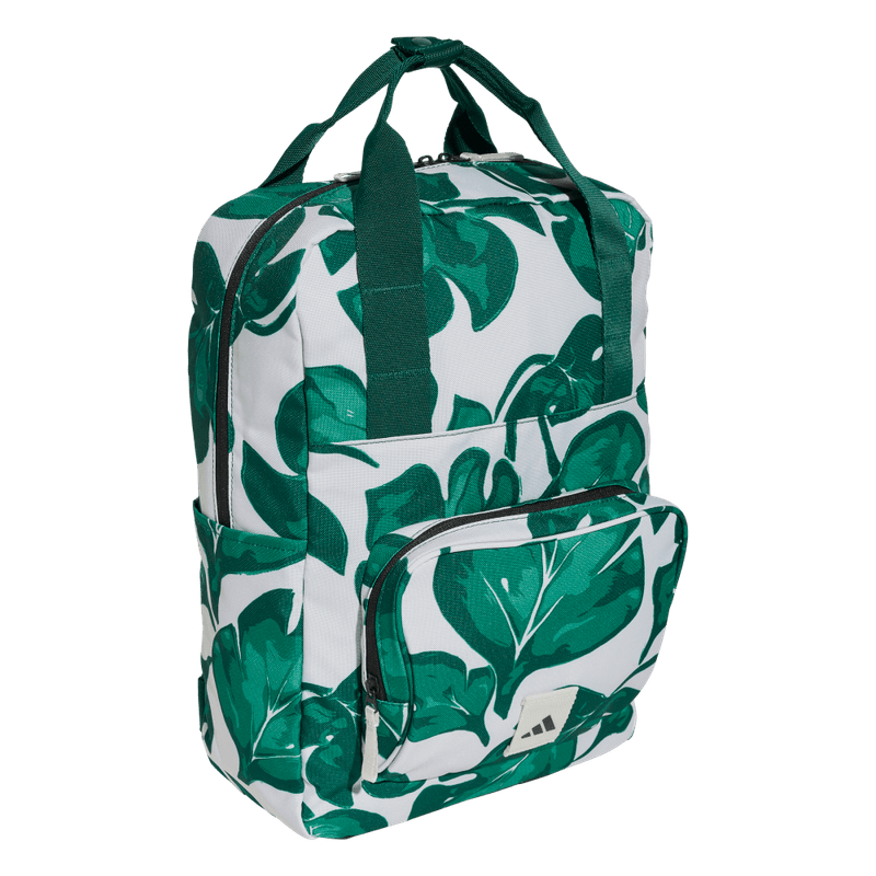 Morral-adidas-para-mujer-W-Leaf-Backpack-para-moda-color-gris.-Reverso-Sin-Modelo