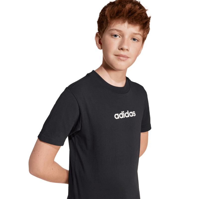Camiseta-Manga-Corta-adidas-para-niño-J-Lin-Tee-160-para-moda-color-negro.-Detalle-Posterior