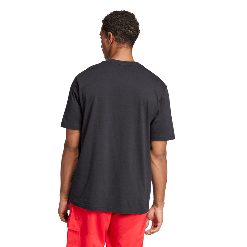 Camiseta-Manga-Corta-adidas-para-hombre-M-Lin-Sj-T-para-moda-color-negro.-Frente-Sin-Modelo