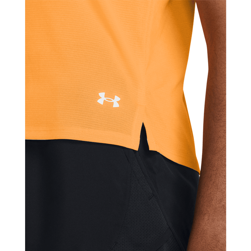 Camiseta-Manga-Corta-under-armour-para-mujer-Ua-Streaker-Ss-para-correr-color-naranja.-Bolsillo