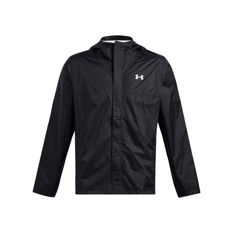 Chaqueta-under-armour-para-hombre-Cloudstrike-Jacket-para-outdoor-color-negro.-Frente-Sin-Modelo