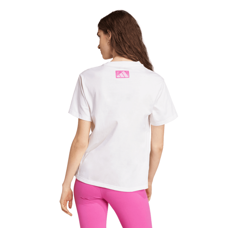 Camiseta-Manga-Corta-adidas-para-mujer-W-C-Camo-Tee-para-moda-color-blanco.-Frente-Sin-Modelo