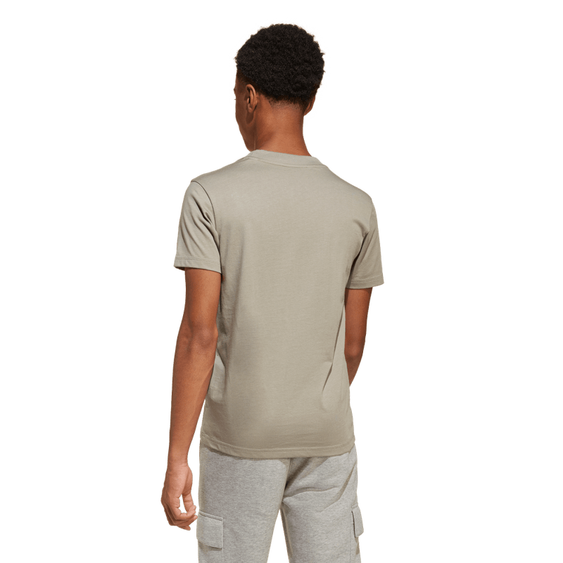 Camiseta-Manga-Corta-adidas-para-niño-J-Bl-Tee-160-para-moda-color-beige.-Reverso-Sin-Modelo