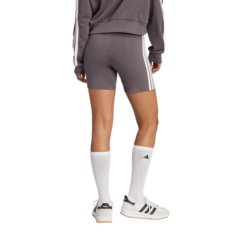 Licra-adidas-para-mujer-W-3S-Sj-Bk-Sho-para-moda-color-gris.-Reverso-Sin-Modelo