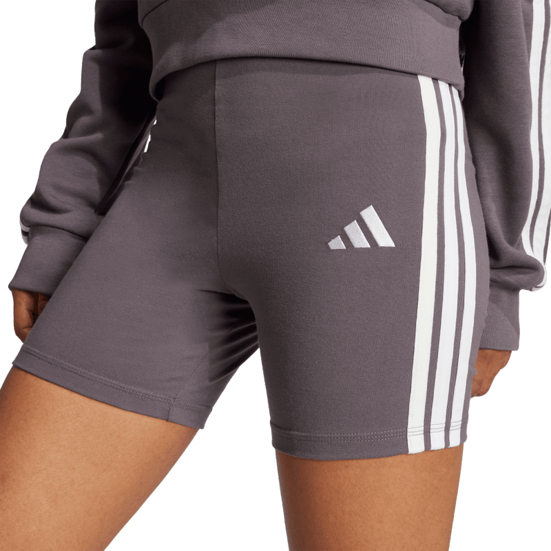 Licra-adidas-para-mujer-W-3S-Sj-Bk-Sho-para-moda-color-gris.-Detalle-Reflectivo-Modelo