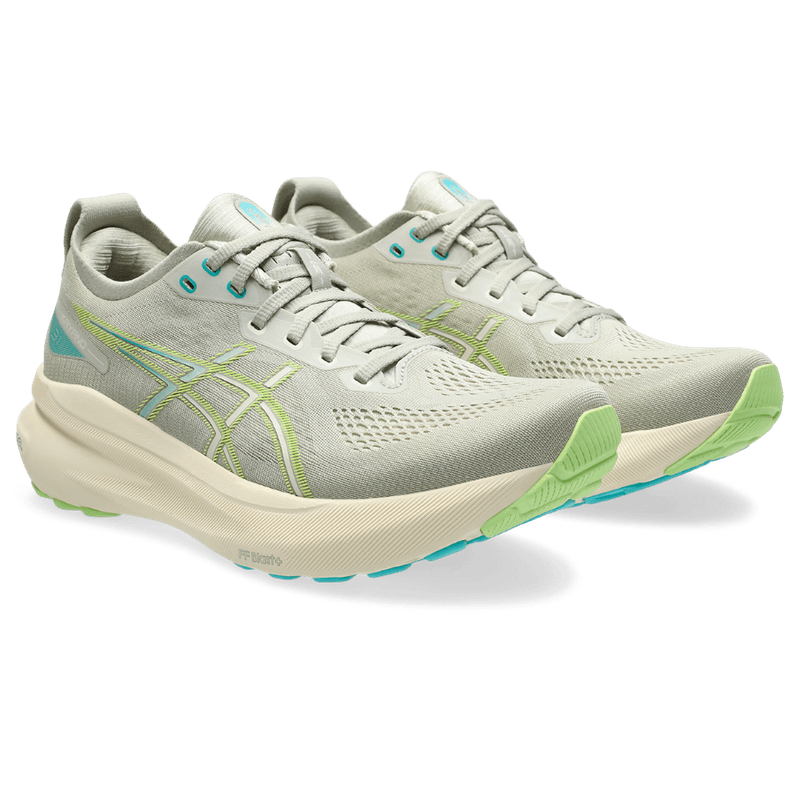 Tenis-asics-para-hombre-Gel-Kayano-31-para-correr-color-gris.-Par-Alineados