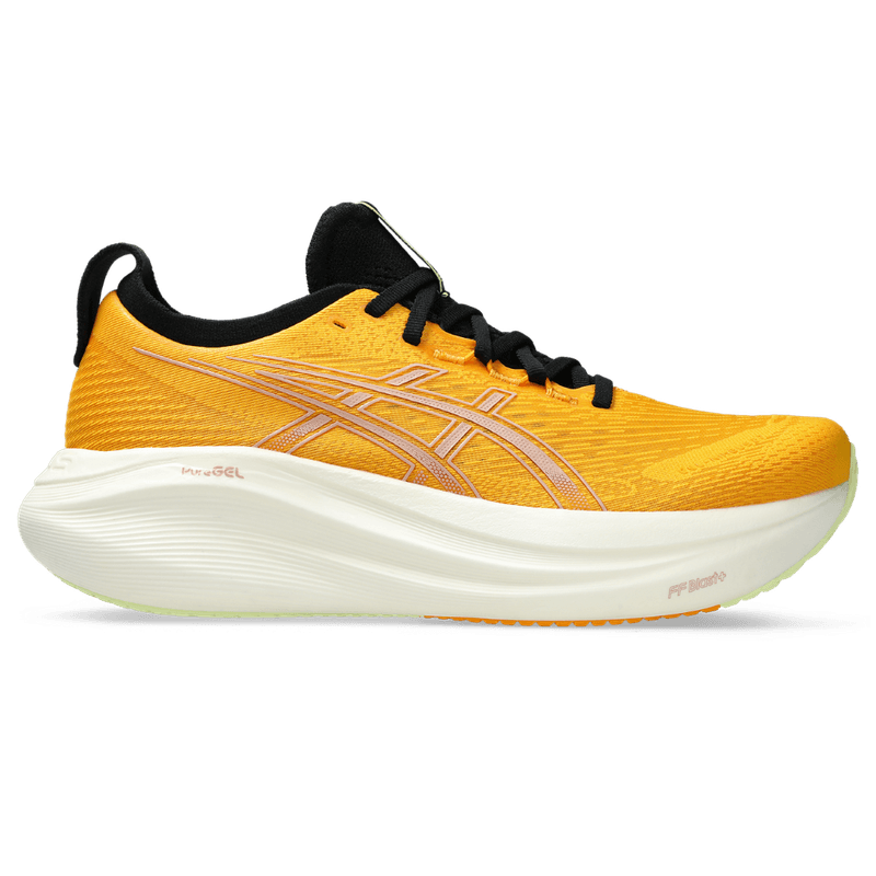Tenis-asics-para-hombre-Gel-Nimbus-27-para-correr-color-naranja.-Lateral-Externa-Derecha