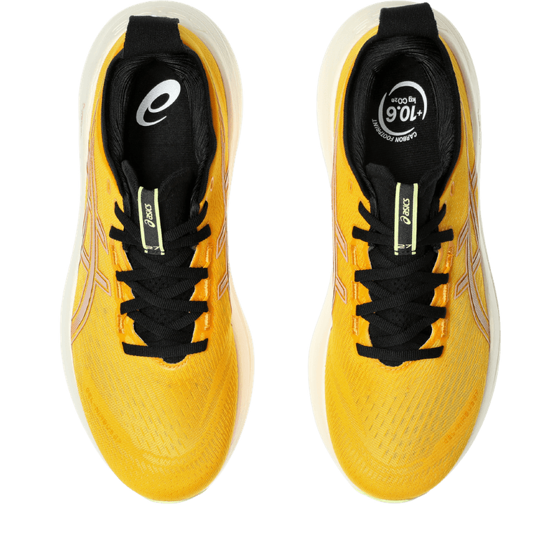 Tenis-asics-para-hombre-Gel-Nimbus-27-para-correr-color-naranja.-Capellada