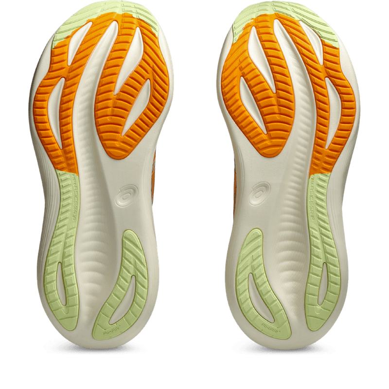 Tenis-asics-para-hombre-Gel-Nimbus-27-para-correr-color-naranja.-Suela