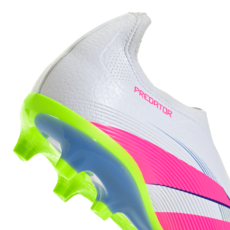 Guayos-adidas-unisex-Predator-League-Ll-para-futbol-color-blanco.-Lateral-Y-Suela