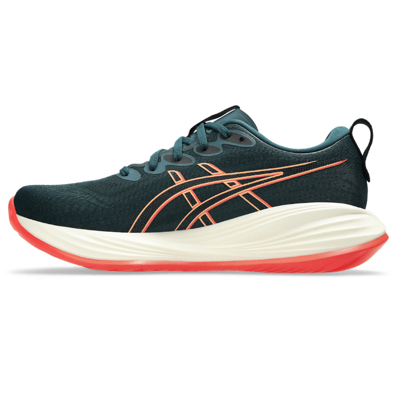 Tenis-asics-para-hombre-Gel-Cumulus-27-para-correr-color-verde.-Lateral-Externa-Izquierda