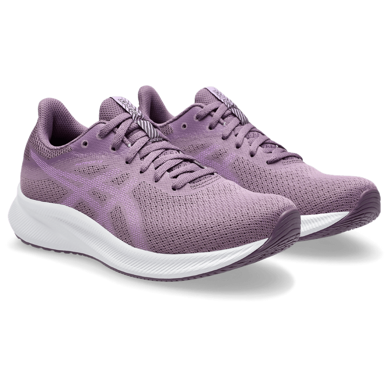 Tenis-asics-para-mujer-Patriot-13-para-correr-color-morado.-Par-Alineados