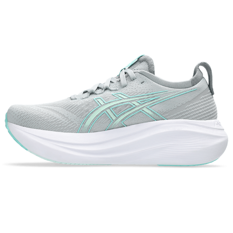 Tenis-asics-para-mujer-Gel-Nimbus-27-para-correr-color-gris.-Lateral-Externa-Izquierda