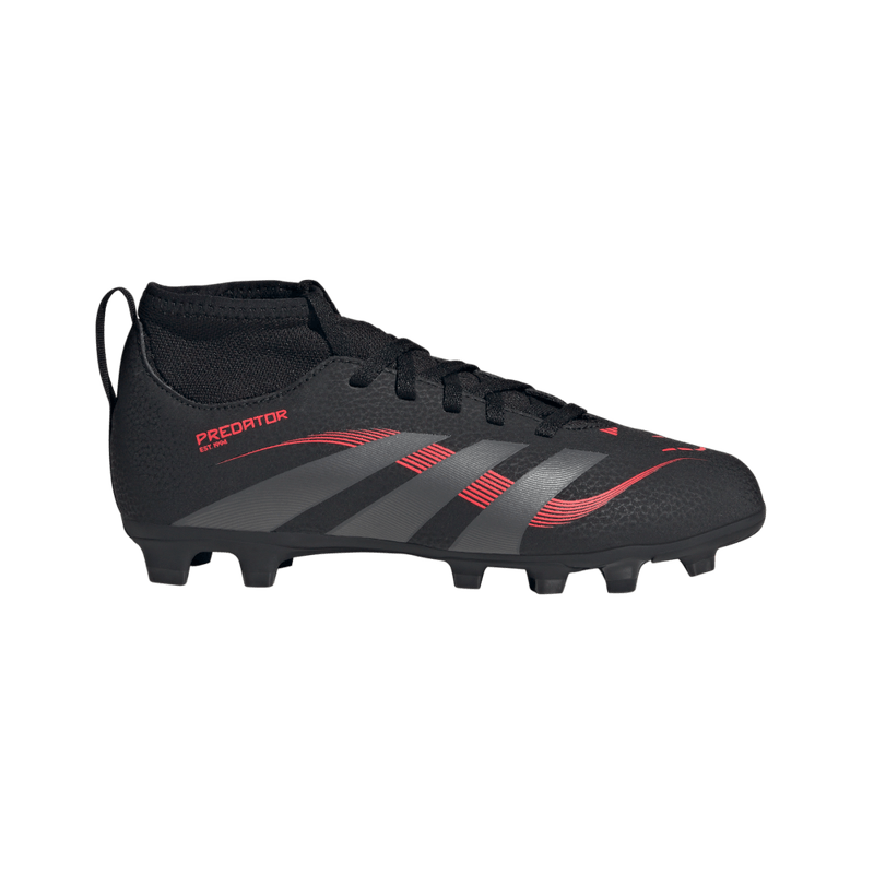 Guayos-adidas-para-niño-Predator-Club-Sock-para-futbol-color-negro.-Lateral-Externa-Derecha