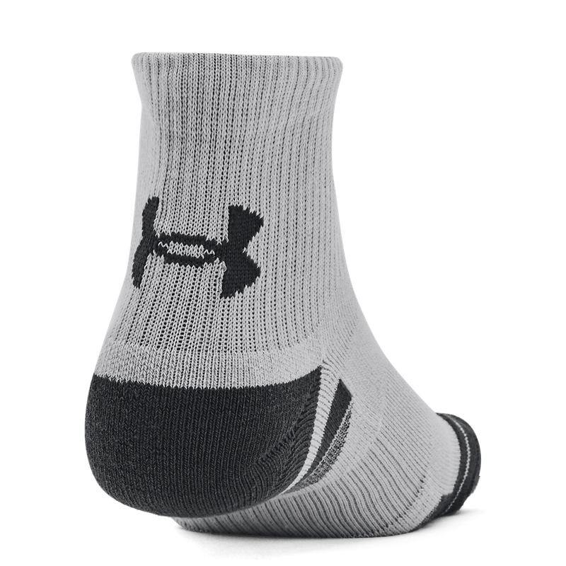 Medias-under-armour-unisex-Ua-Performance-Tech-3Pk-Qtr-para-entrenamiento-color-gris.-Reverso-Sin-Modelo