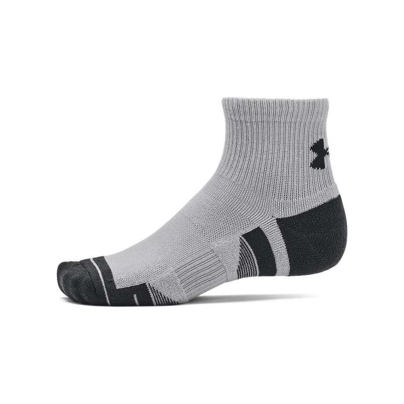 Medias-under-armour-unisex-Ua-Performance-Tech-3Pk-Qtr-para-entrenamiento-color-gris.-Frente-Sobre-Modelo