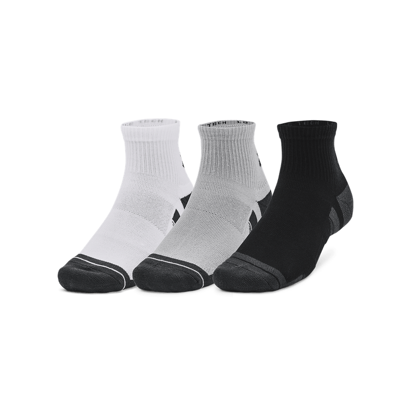 Medias-under-armour-unisex-Ua-Performance-Tech-3Pk-Qtr-para-entrenamiento-color-gris.-Pack-De-Medias