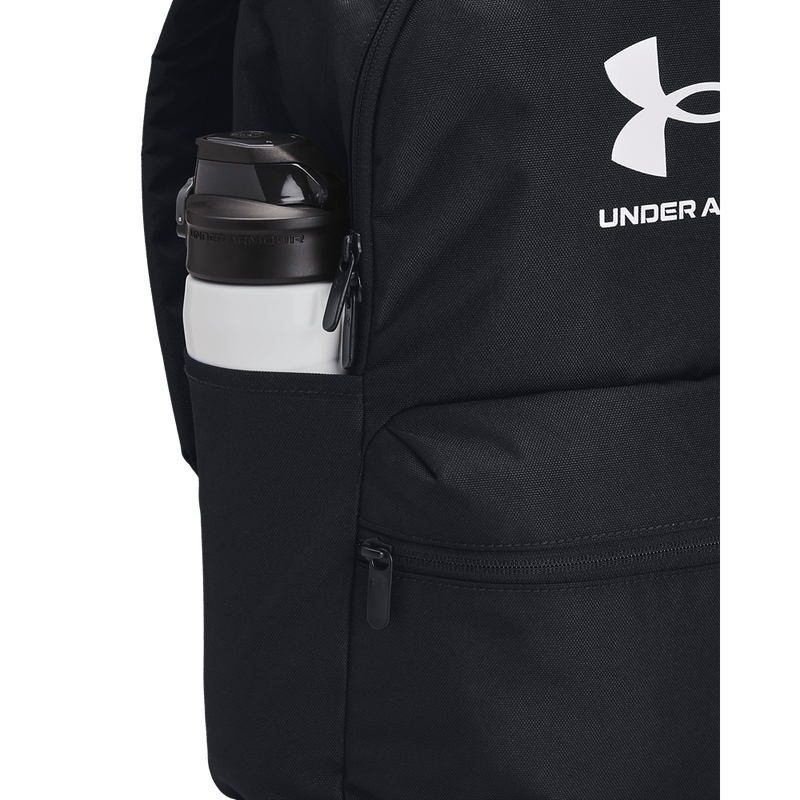 Morral-under-armour-unisex-Essntl-Lite-Backpack-para-moda-color-negro.-Bolsillo-Lateral