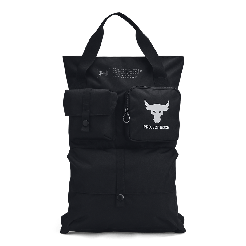 Gym-Sack-under-armour-para-hombre-Ua-Project-Rock-Gym-Sack-para-entrenamiento-color-negro.-Frente-Sin-Modelo