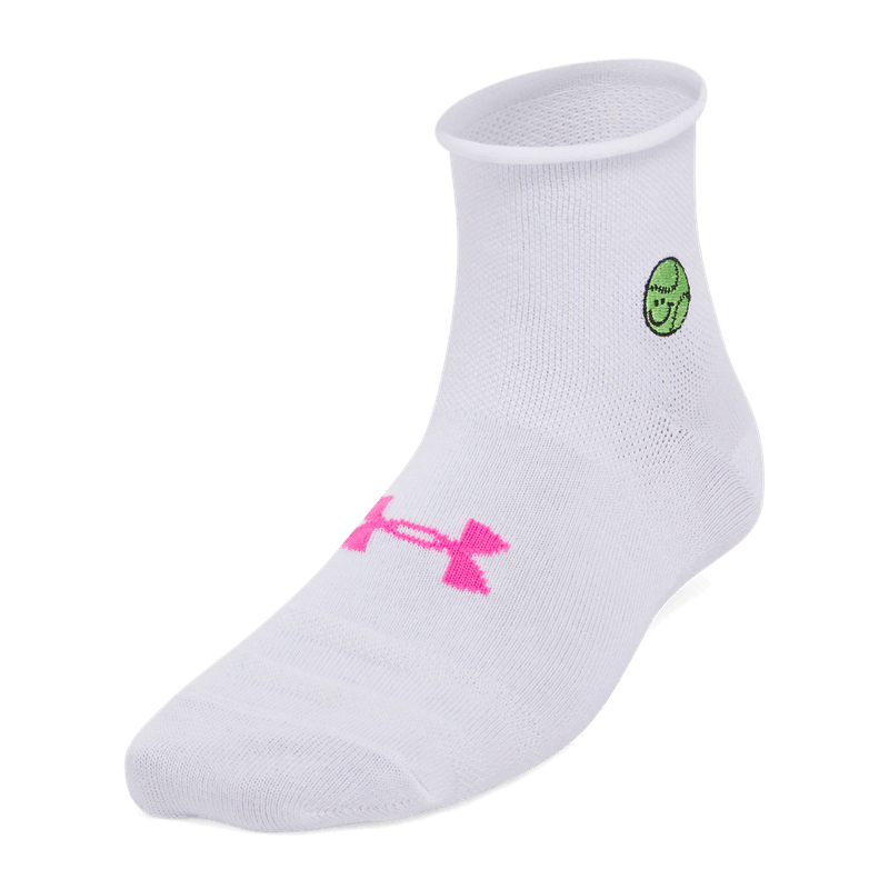 Medias-under-armour-para-mujer-Ua-W-Essential-Nov-3Pk-Qtr-para-moda-color-blanco.-Frente-Sin-Modelo