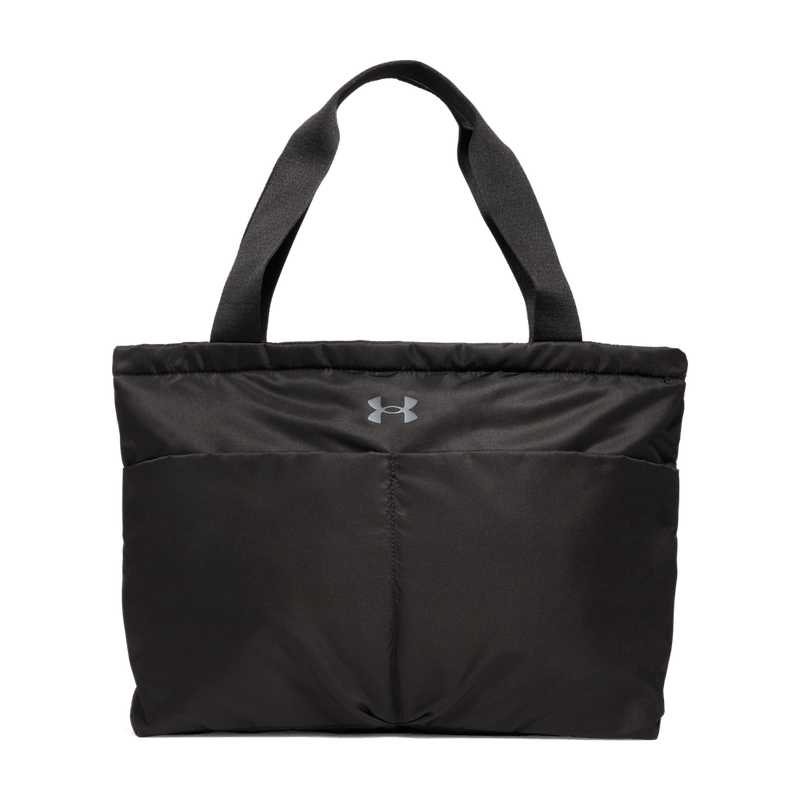 Morral-under-armour-para-mujer-Ua-Studio-Lite-Tote-para-moda-color-negro.-Frente-Sin-Modelo