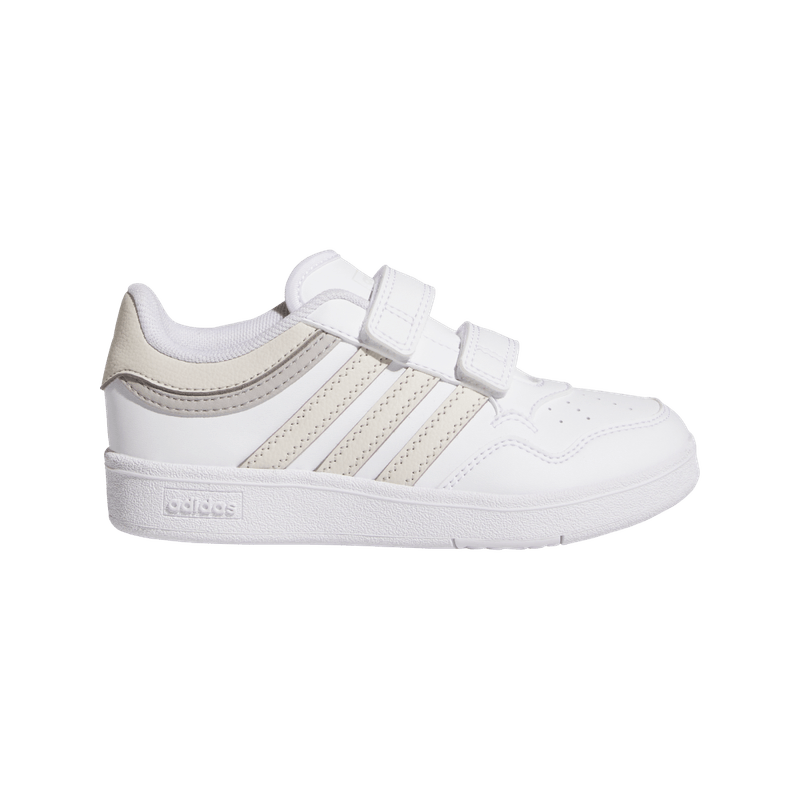 Tenis-adidas-para-niño-Hoops-4.0-Cf-C-para-moda-color-blanco.-Lateral-Externa-Derecha