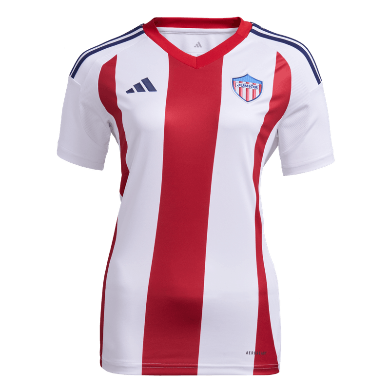 Camiseta-De-Equipo-adidas-para-mujer-Junior-H-Jsy-W-para-futbol-color-azul.-Frontal-Sobre-Modelo