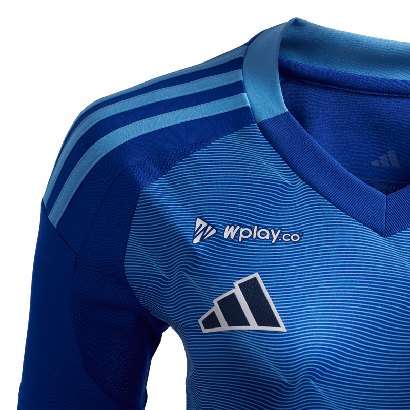Camiseta-De-Equipo-adidas-para-mujer-Mil-H-Jsy-W-para-futbol-color-azul.-Frente-Sin-Modelo
