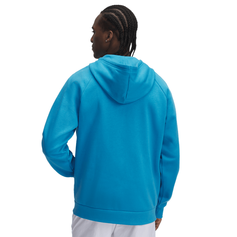 Chaqueta-under-armour-para-hombre-Rival-Flce-Fz-Hoodie-para-entrenamiento-color-azul.-Reverso-Sin-Modelo