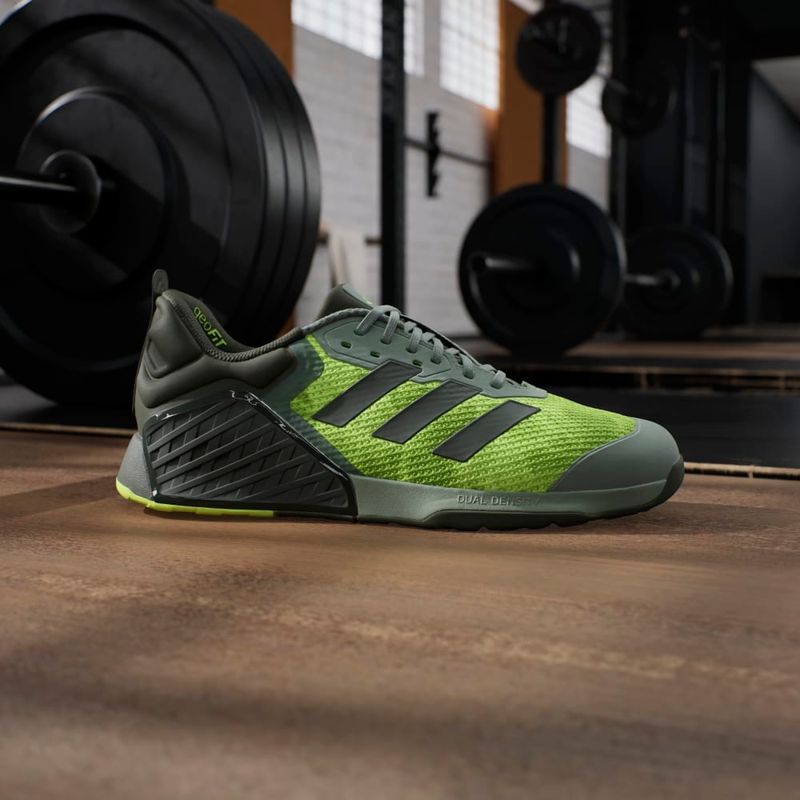 Tenis-adidas-unisex-Dropset-3-Trainer-para-entrenamiento-color-verde.-Mktg-Vista-2