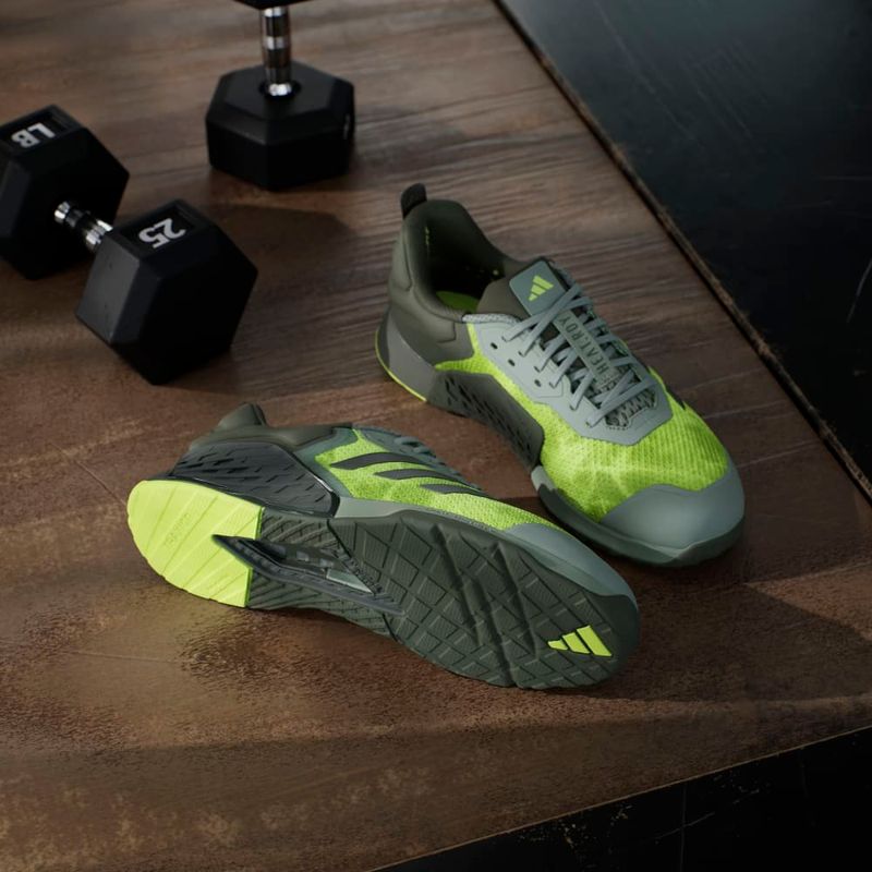 Tenis-adidas-unisex-Dropset-3-Trainer-para-entrenamiento-color-verde.-Mktg-Vista-3