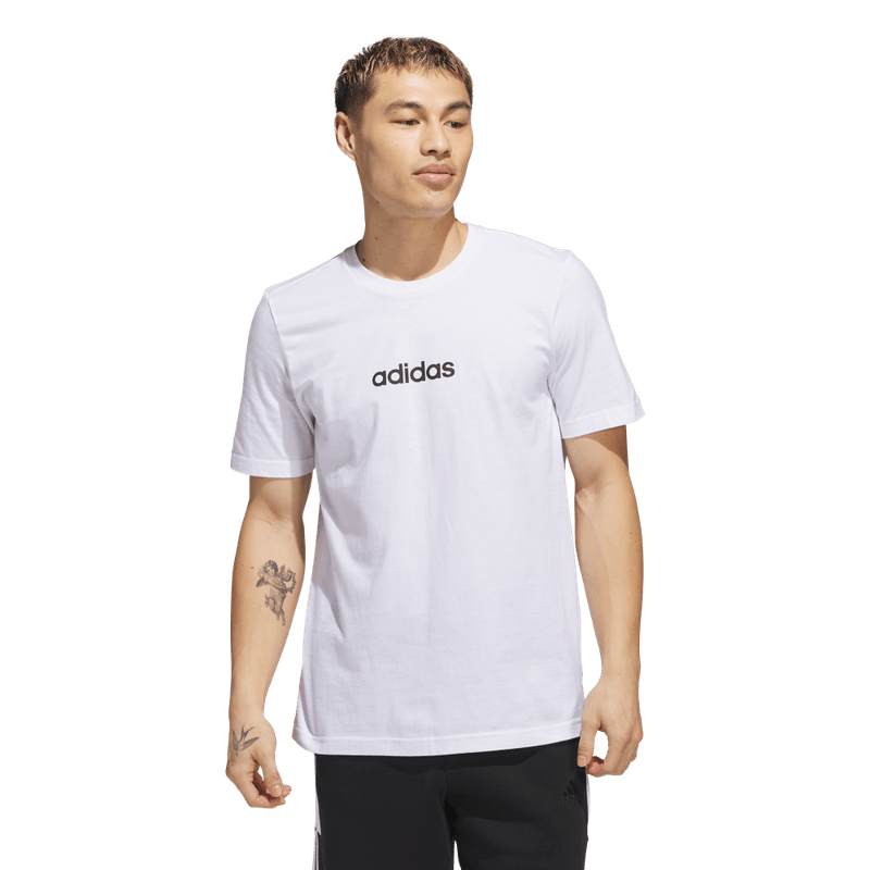 Camiseta-Manga-Corta-adidas-para-hombre-M-Lin-Sj-T-para-moda-color-blanco.-Lateral-Derecho-Sin-Modelo