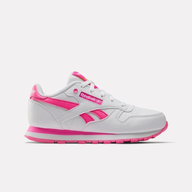 Tenis-reebok-para-niña-Classic-Leather-para-moda-color-blanco.-Lateral-Externa-Derecha
