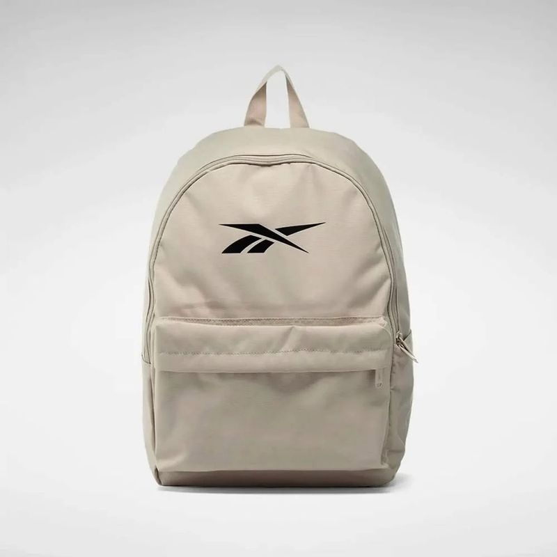 Morral-reebok-unisex-Myt-Backpack-para-entrenamiento-color-beige.-Frente-Sin-Modelo-
