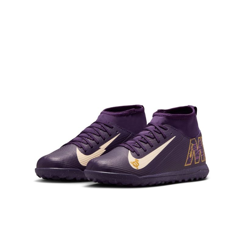 Guayos-nike-para-niño-Jr-Superfly-10-Club-Km-Tf-para-futbol-color-morado.-Suela