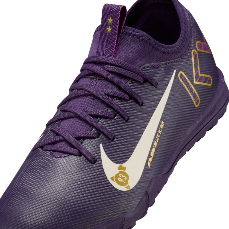 Guayos-nike-para-niño-Jr-Zoom-Vapor-16-Academy-Km-Tf-para-futbol-color-morado.-Detalle-1