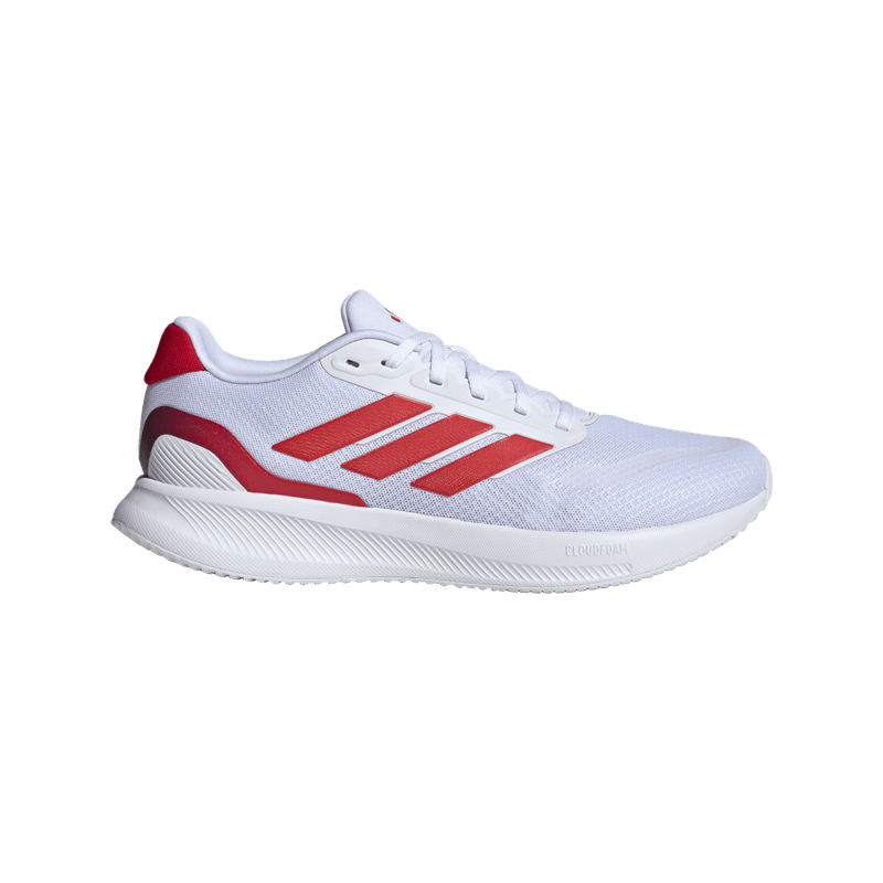 Tenis-adidas-para-hombre-Runfalcon-5-para-correr-color-blanco.-Lateral-Externa-Derecha