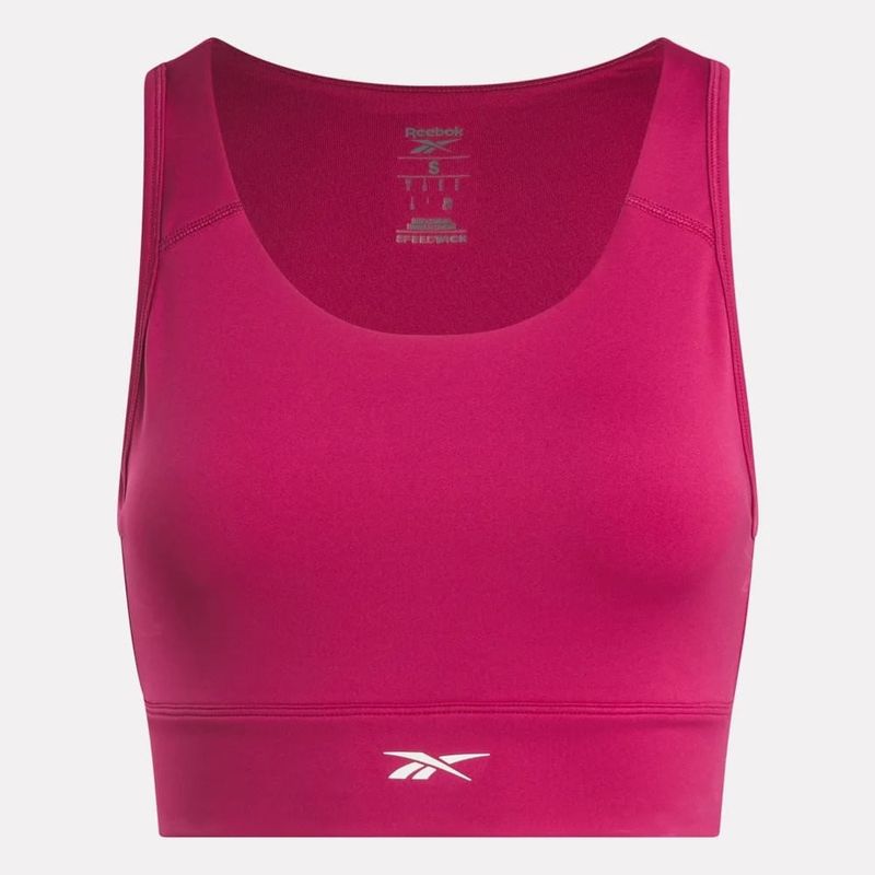 Top-reebok-para-mujer-Id-Train-High-Support-Bra-para-correr-color-rojo.-Reflectores